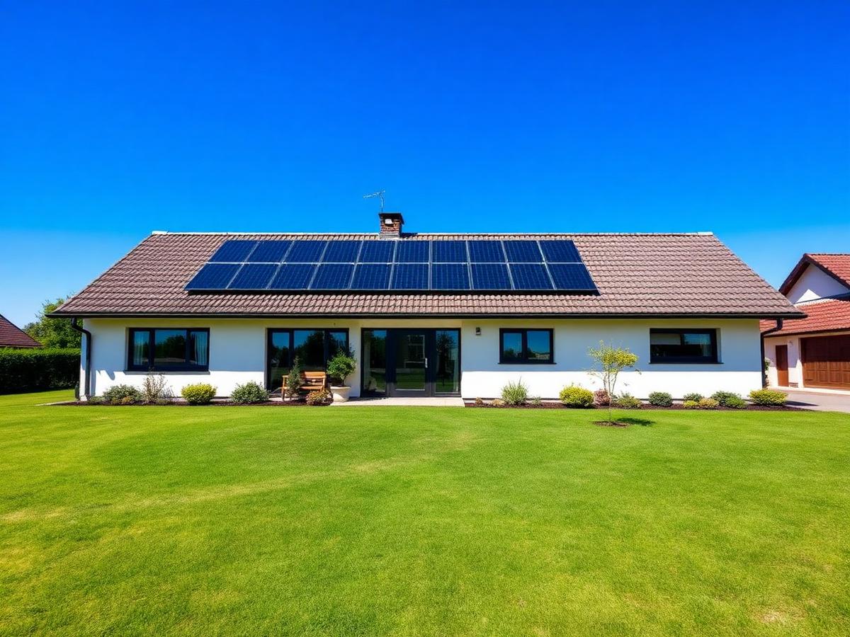 Wohnhaus in Bobingen mit installierten Solarmodulen
